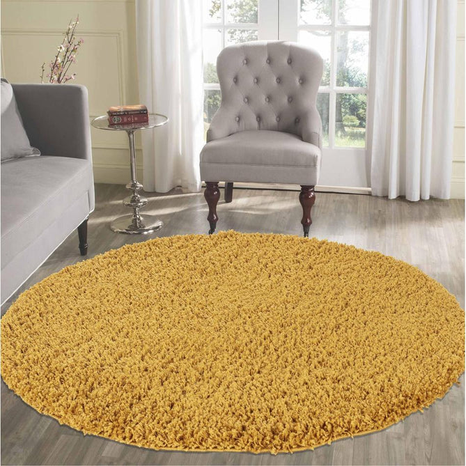 Oxford Plain OXF00 Gold Round Rug-Desire Rugs-Rug Love - The Most Loved Rug Store