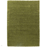 Oxford OXF00 Plain Plush Soft Stain-Resistant Textured Polypropylene Shaggy Green Rug