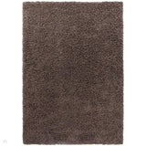 Oxford OXF00 Plain Plush Soft Stain-Resistant Textured Polypropylene Shaggy Taupe Rug