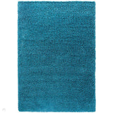 Oxford OXF00 Plain Plush Soft Stain-Resistant Textured Polypropylene Shaggy Teal Rug
