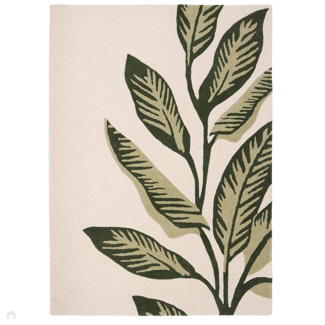 Paradise Leaf Cream/Green Rug-Origins-Rug Love - The Most Loved Rug Store