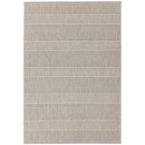 Patio PAT03 Stripe Chevron Modern Durable Stain-Resistant Weatherproof Flatweave In-Outdoor Beige/Cream Rug