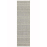 Patio PAT03 Stripe Modern Durable Stain-Resistant Weatherproof Flatweave In-Outdoor Beige/Cream Runner