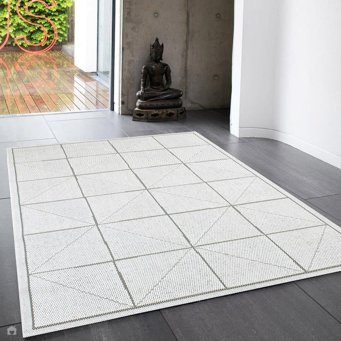 Patio PAT06 Check Modern Geometric Durable Stain-Resistant Weatherproof Flatweave In-Outdoor Ivory Rug-Asiatic Carpets-Rug Love - The Most Loved Rug Store