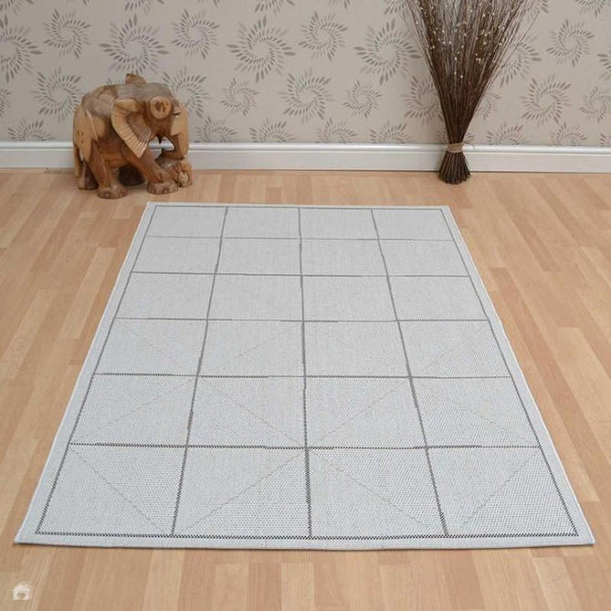 Patio PAT06 Check Modern Geometric Durable Stain-Resistant Weatherproof Flatweave In-Outdoor Ivory Rug-Asiatic Carpets-Rug Love - The Most Loved Rug Store