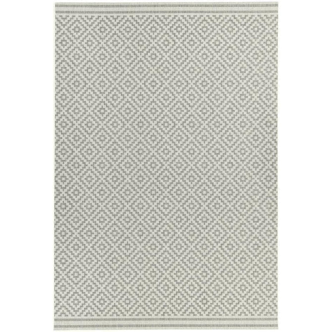 Patio PAT11 Diamond Modern Geometric Durable Stain-Resistant Weatherproof Flatweave In-Outdoor Grey/Cream Rug-Asiatic Carpets-Rug Love - The Most Loved Rug Store