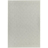 Patio PAT11 Diamond Modern Geometric Durable Stain-Resistant Weatherproof Flatweave In-Outdoor Grey/Cream Rug