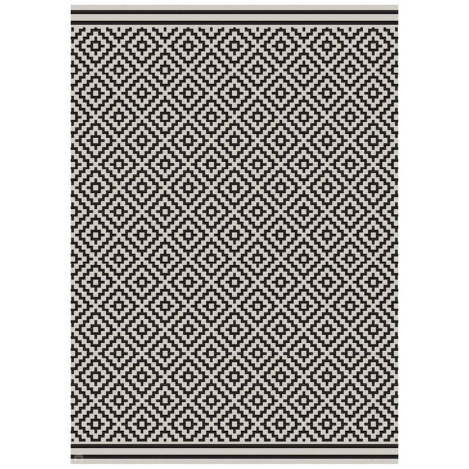 Patio PAT12 Diamond Mono Modern Geometric Durable Stain-Resistant Weatherproof Flatweave In-Outdoor Black/White Rug-Asiatic Carpets-Rug Love - The Most Loved Rug Store