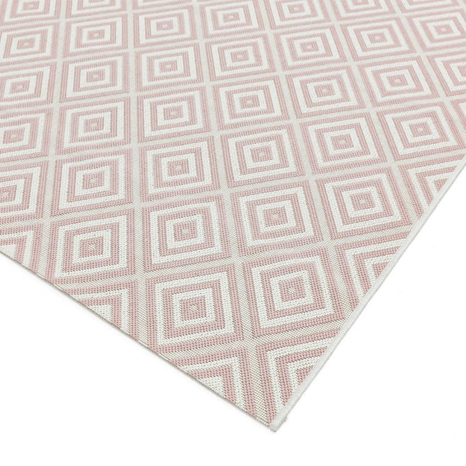 Patio PAT13 Jewel Modern Geometric Durable Stain-Resistant Weatherproof Flatweave In-Outdoor Pink Rug-Asiatic Carpets-Rug Love - The Most Loved Rug Store