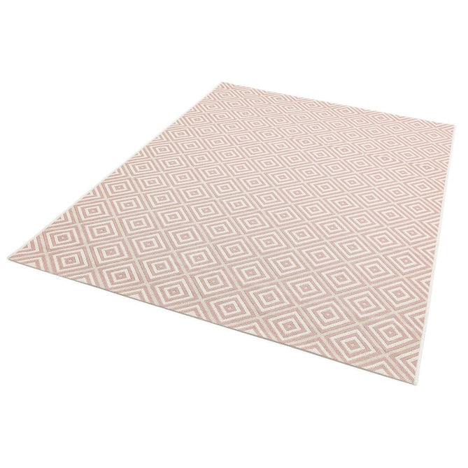 Patio PAT13 Jewel Modern Geometric Durable Stain-Resistant Weatherproof Flatweave In-Outdoor Pink Rug-Asiatic Carpets-Rug Love - The Most Loved Rug Store