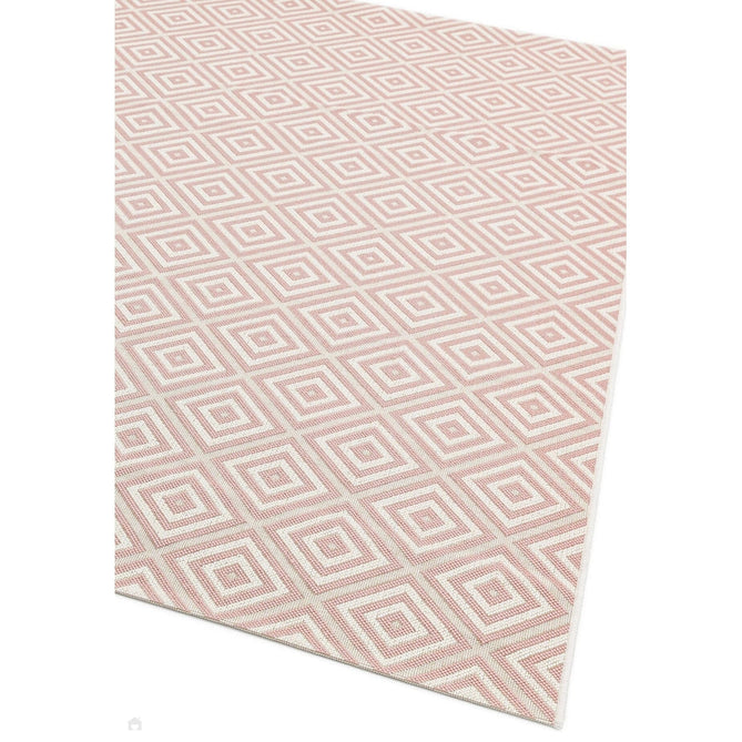 Patio PAT13 Jewel Modern Geometric Durable Stain-Resistant Weatherproof Flatweave In-Outdoor Pink Rug-Asiatic Carpets-Rug Love - The Most Loved Rug Store