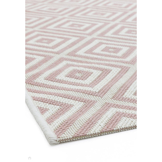 Patio PAT13 Jewel Modern Geometric Durable Stain-Resistant Weatherproof Flatweave In-Outdoor Pink Rug-Asiatic Carpets-Rug Love - The Most Loved Rug Store