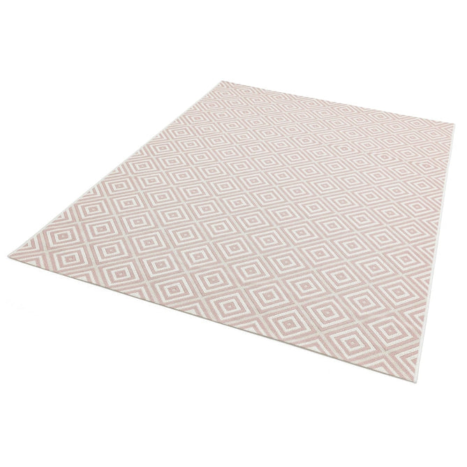 Patio PAT13 Jewel Modern Geometric Durable Stain-Resistant Weatherproof Flatweave In-Outdoor Pink Rug-Asiatic Carpets-Rug Love - The Most Loved Rug Store