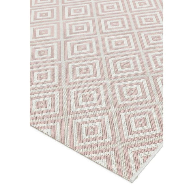 Patio PAT13 Jewel Modern Geometric Durable Stain-Resistant Weatherproof Flatweave In-Outdoor Pink Rug-Asiatic Carpets-Rug Love - The Most Loved Rug Store