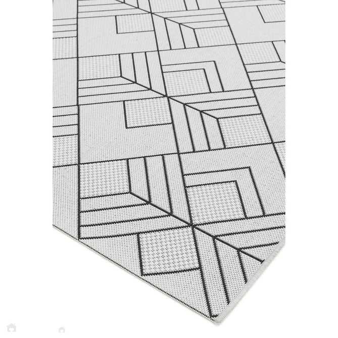 Patio PAT16 Deco Modern Geometric Durable Stain-Resistant Weatherproof Flatweave In-Outdoor Ivory/Charcoal/Grey Rug-Asiatic Carpets-Rug Love - The Most Loved Rug Store
