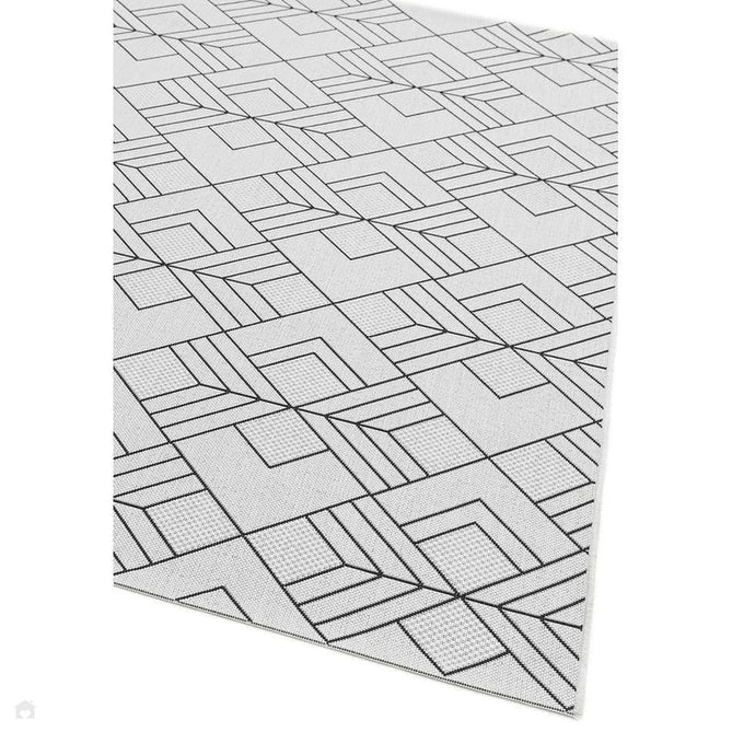 Patio PAT16 Deco Modern Geometric Durable Stain-Resistant Weatherproof Flatweave In-Outdoor Ivory/Charcoal/Grey Rug-Asiatic Carpets-Rug Love - The Most Loved Rug Store