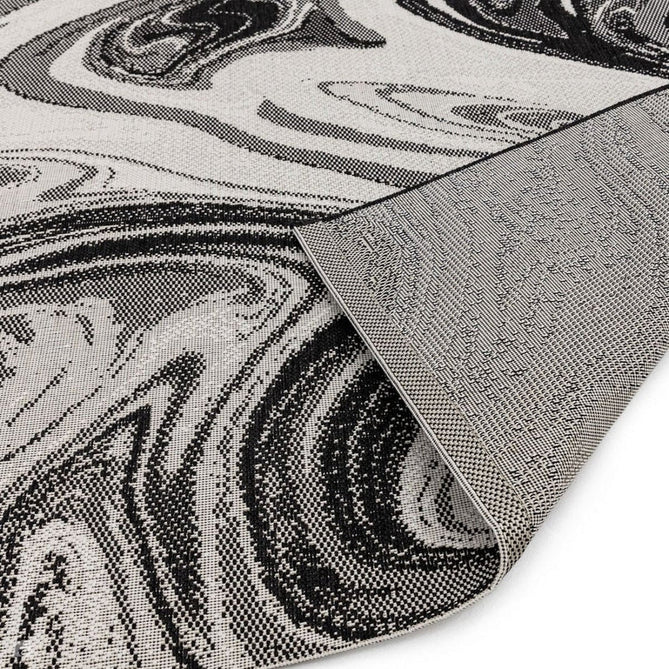 Patio PAT19 Marble Modern Abstract Durable Stain-Resistant Weatherproof Flatweave In-Outdoor Black Rug-Asiatic Carpets-Rug Love - The Most Loved Rug Store