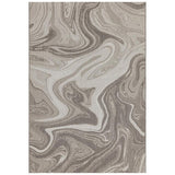 Patio PAT20 Marble Modern Abstract Durable Stain-Resistant Weatherproof Flatweave In-Outdoor Natural Rug