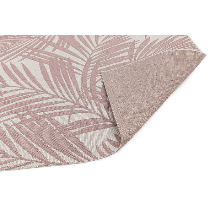 Patio PAT21 Palm Modern Floral Durable Stain-Resistant Weatherproof Flatweave In-Outdoor Pink Rug-Asiatic Carpets-Rug Love - The Most Loved Rug Store