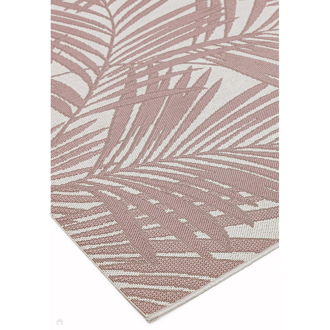 Patio PAT21 Palm Modern Floral Durable Stain-Resistant Weatherproof Flatweave In-Outdoor Pink Rug-Asiatic Carpets-Rug Love - The Most Loved Rug Store