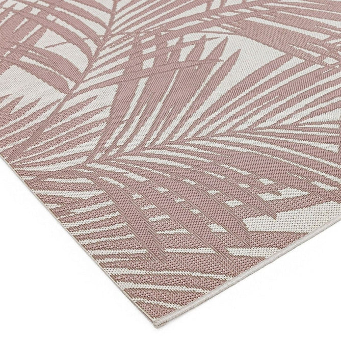 Patio PAT21 Palm Modern Floral Durable Stain-Resistant Weatherproof Flatweave In-Outdoor Pink Rug-Asiatic Carpets-Rug Love - The Most Loved Rug Store