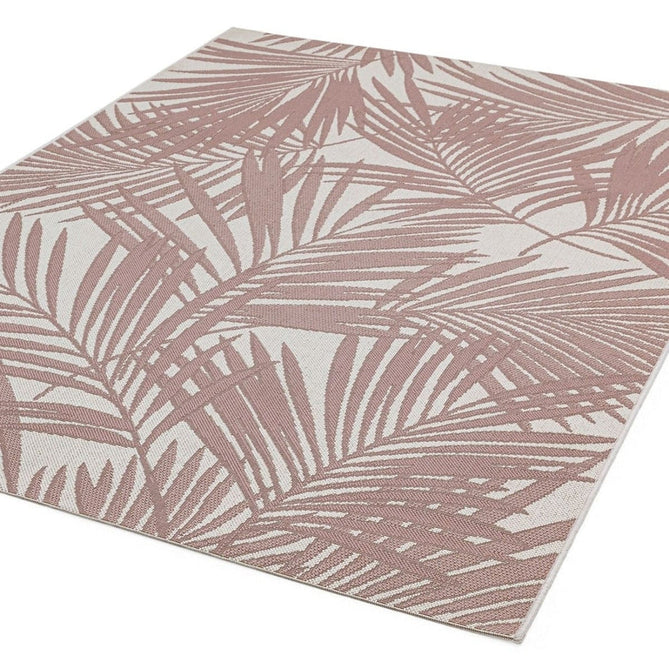 Patio PAT21 Palm Modern Floral Durable Stain-Resistant Weatherproof Flatweave In-Outdoor Pink Rug-Asiatic Carpets-Rug Love - The Most Loved Rug Store