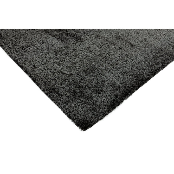 Payton Soft Shimmer Silky Polyester Plain Shaggy Charcoal Grey Rug-Asiatic Carpets-Rug Love - The Most Loved Rug Store