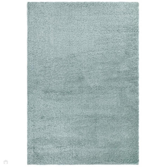 Payton Soft Shimmer Silky Polyester Plain Shaggy Duck Egg Rug 160x230 cm-Shop Returns-Rug Love - The Most Loved Rug Store