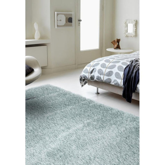 Payton Soft Shimmer Silky Polyester Plain Shaggy Duck Egg Rug-Asiatic Carpets-Rug Love - The Most Loved Rug Store