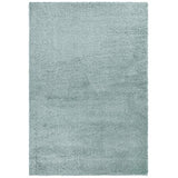 Payton Soft Shimmer Silky Polyester Plain Shaggy Duck Egg Rug