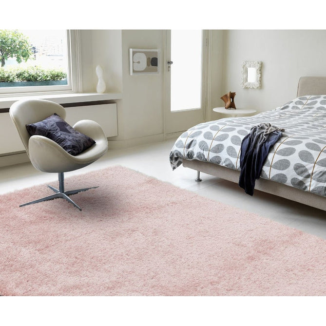 Payton Soft Shimmer Silky Polyester Plain Shaggy Pink Rug-Asiatic Carpets-Rug Love - The Most Loved Rug Store