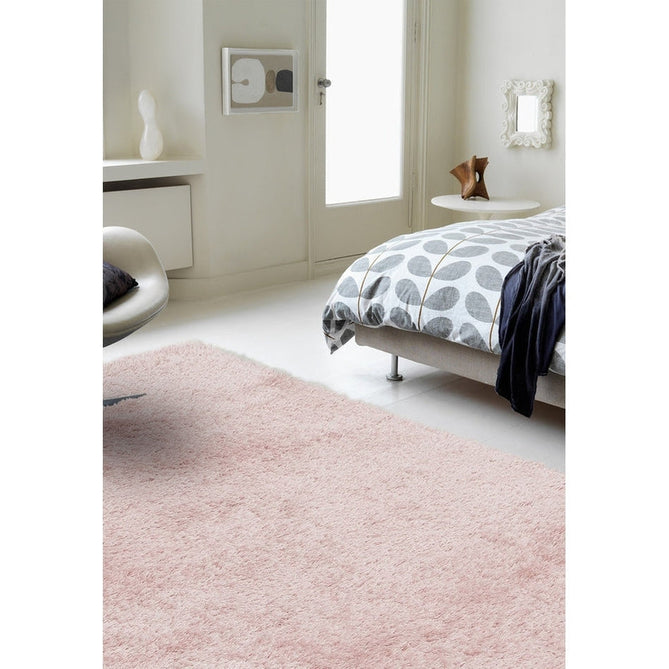 Payton Soft Shimmer Silky Polyester Plain Shaggy Pink Rug-Asiatic Carpets-Rug Love - The Most Loved Rug Store