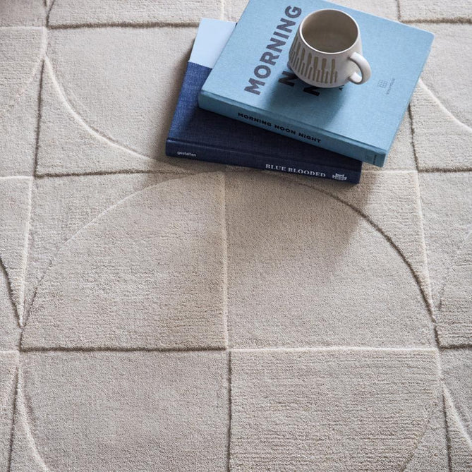 Penny Modern Geometric 3D Hand-Carved Hi-Low Soft Textured Wool Cream Rug-Origins-Rug Love - The Most Loved Rug Store