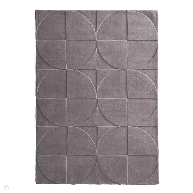 Penny Modern Geometric 3D Hand-Carved Hi-Low Soft Textured Wool Pale Mauve Rug-Origins-Rug Love - The Most Loved Rug Store