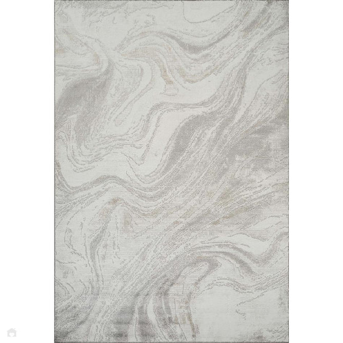 Perla Resin PER03 Modern Abstract Distressed Metallic Shimmer Soft Textured Polyblend Short Pile Silver/Grey/Frosted White/Smoke/Ash/Pewter Rug-Desire Rugs-Rug Love - The Most Loved Rug Store