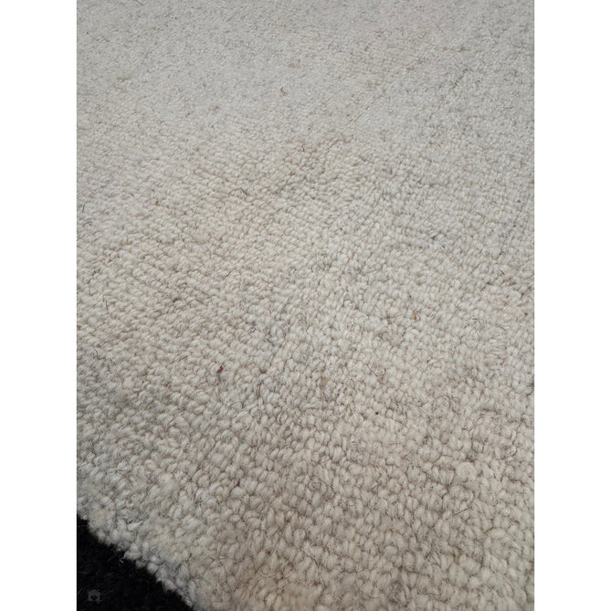 Piper Modern Plain Textured Loop Pile Smooth Border Hand-Woven Wool Cream/Black Rug-Origins-Rug Love - The Most Loved Rug Store