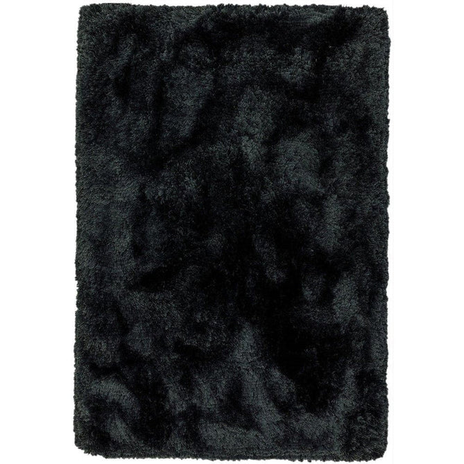 Plush Luxury Super Thick Heavyweight High-Density Hand-Woven Soft High-Pile Plain Polyester Tonal Textured Metallic Shimmer Shaggy Black Rug-Asiatic Carpets-Rug Love - The Most Loved Rug Store