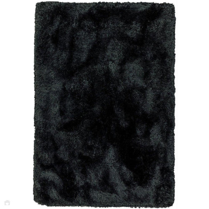Plush Luxury Super Thick Heavyweight High-Density Hand-Woven Soft High-Pile Plain Polyester Tonal Textured Metallic Shimmer Shaggy Black Rug-Asiatic Carpets-Rug Love - The Most Loved Rug Store
