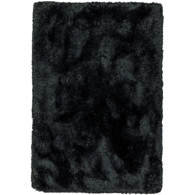 Plush Luxury Super Thick Heavyweight High-Density Hand-Woven Soft High-Pile Plain Polyester Tonal Textured Metallic Shimmer Shaggy Black Rug-Asiatic Carpets-Rug Love - The Most Loved Rug Store