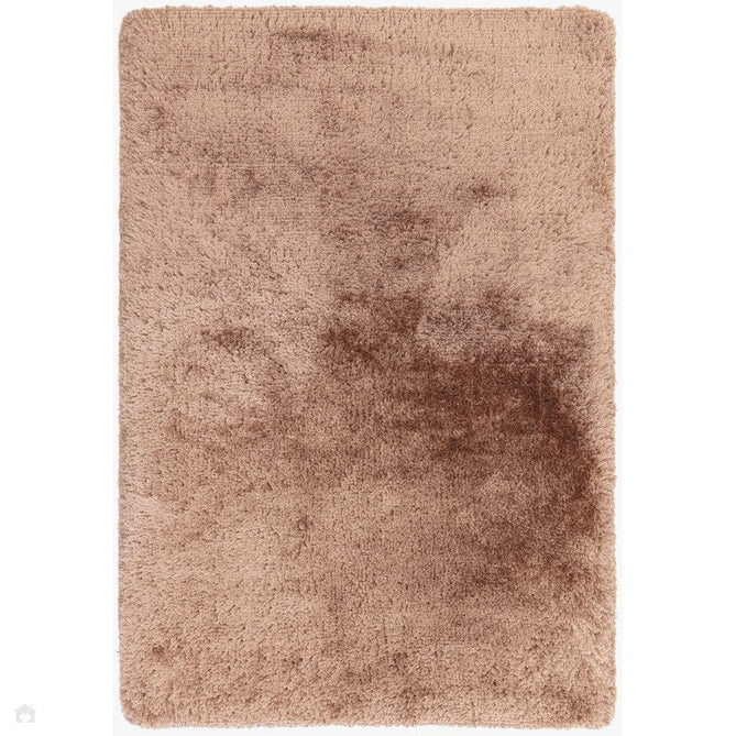 Plush Luxury Super Thick Heavyweight High-Density Hand-Woven Soft High-Pile Plain Polyester Tonal Textured Metallic Shimmer Shaggy Blush Round Rug-Asiatic Carpets-Rug Love - The Most Loved Rug Store