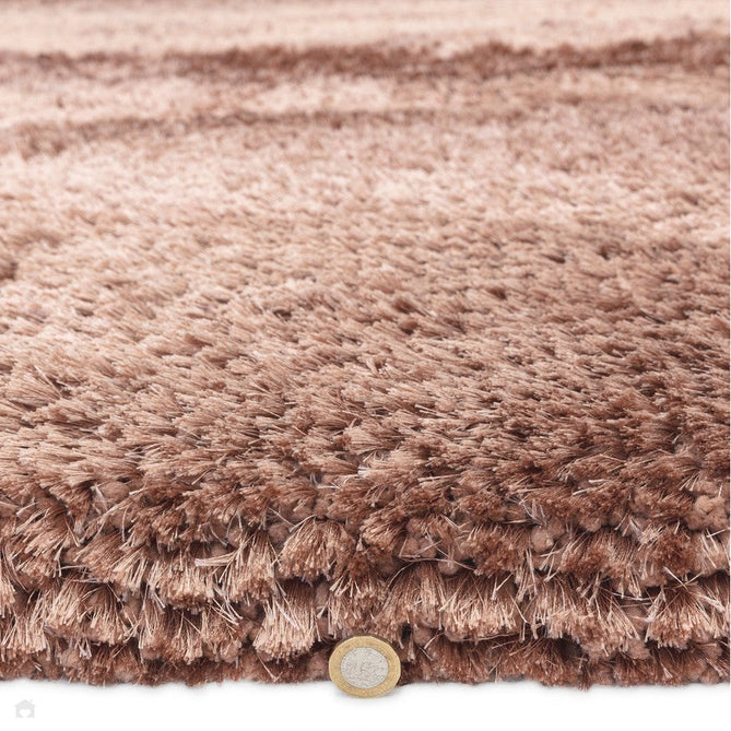 Plush Luxury Super Thick Heavyweight High-Density Hand-Woven Soft High-Pile Plain Polyester Tonal Textured Metallic Shimmer Shaggy Blush Rug-Asiatic Carpets-Rug Love - The Most Loved Rug Store