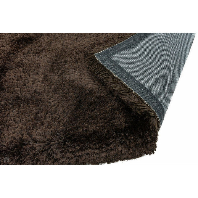 Plush Luxury Super Thick Heavyweight High-Density Hand-Woven Soft High-Pile Plain Polyester Tonal Textured Metallic Shimmer Shaggy Dark Chocolate Rug-Asiatic Carpets-Rug Love - The Most Loved Rug Store