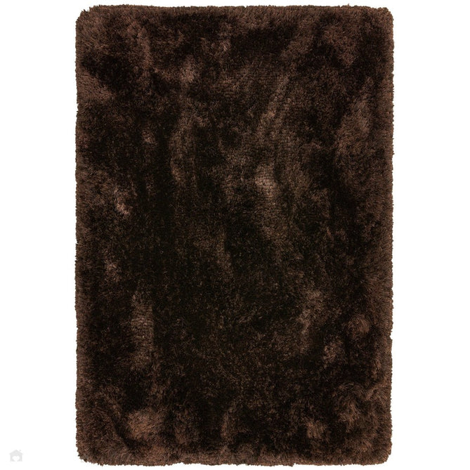 Plush Luxury Super Thick Heavyweight High-Density Hand-Woven Soft High-Pile Plain Polyester Tonal Textured Metallic Shimmer Shaggy Dark Chocolate Rug-Asiatic Carpets-Rug Love - The Most Loved Rug Store