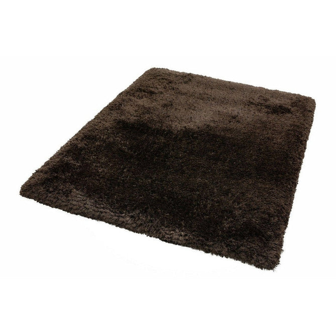 Plush Luxury Super Thick Heavyweight High-Density Hand-Woven Soft High-Pile Plain Polyester Tonal Textured Metallic Shimmer Shaggy Dark Chocolate Rug-Asiatic Carpets-Rug Love - The Most Loved Rug Store