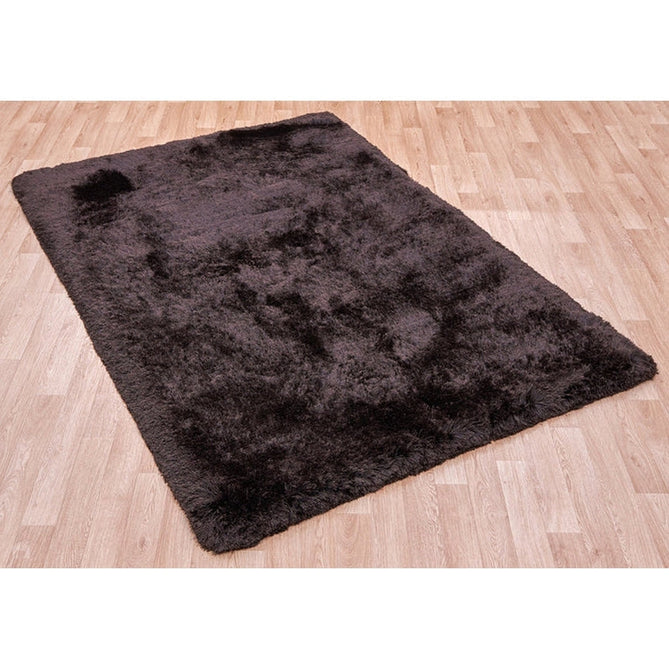 Plush Luxury Super Thick Heavyweight High-Density Hand-Woven Soft High-Pile Plain Polyester Tonal Textured Metallic Shimmer Shaggy Dark Chocolate Rug-Asiatic Carpets-Rug Love - The Most Loved Rug Store