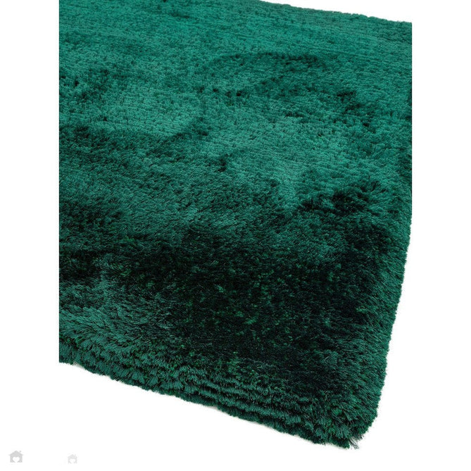 Plush Luxury Super Thick Heavyweight High-Density Hand-Woven Soft High-Pile Plain Polyester Tonal Textured Metallic Shimmer Shaggy Emerald Rug-Asiatic Carpets-Rug Love - The Most Loved Rug Store