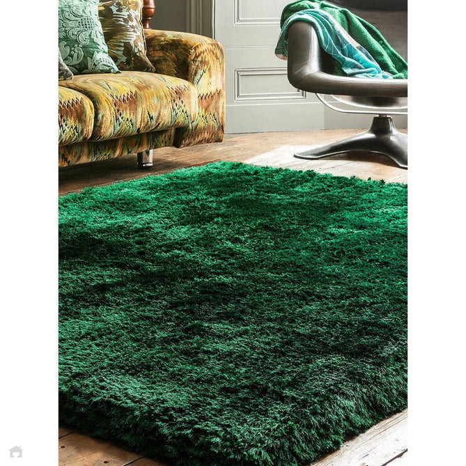 Plush Luxury Super Thick Heavyweight High-Density Hand-Woven Soft High-Pile Plain Polyester Tonal Textured Metallic Shimmer Shaggy Emerald Rug-Asiatic Carpets-Rug Love - The Most Loved Rug Store