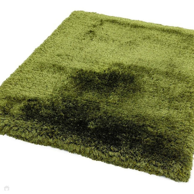 Plush Luxury Super Thick Heavyweight High-Density Hand-Woven Soft High-Pile Plain Polyester Tonal Textured Metallic Shimmer Shaggy Green Rug-Asiatic Carpets-Rug Love - The Most Loved Rug Store