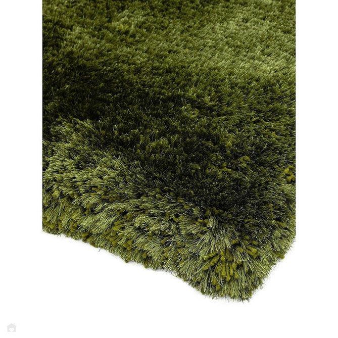 Plush Luxury Super Thick Heavyweight High-Density Hand-Woven Soft High-Pile Plain Polyester Tonal Textured Metallic Shimmer Shaggy Green Rug-Asiatic Carpets-Rug Love - The Most Loved Rug Store