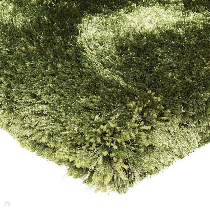 Plush Luxury Super Thick Heavyweight High-Density Hand-Woven Soft High-Pile Plain Polyester Tonal Textured Metallic Shimmer Shaggy Green Rug-Asiatic Carpets-Rug Love - The Most Loved Rug Store